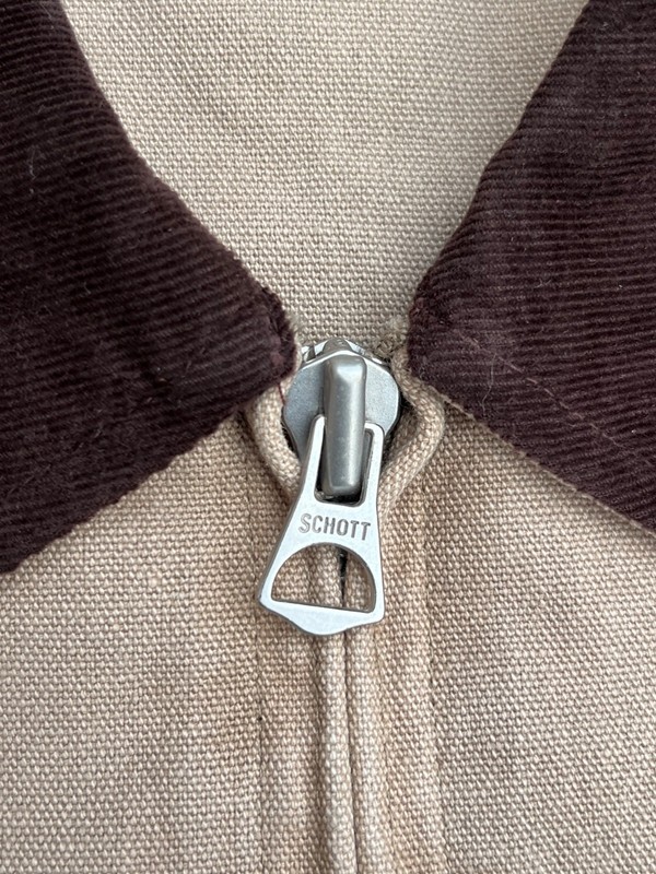 Schott N.Y.C. Corduroy-Collar Canvas Bomber Jacket (SMS Sample) - Large gallery