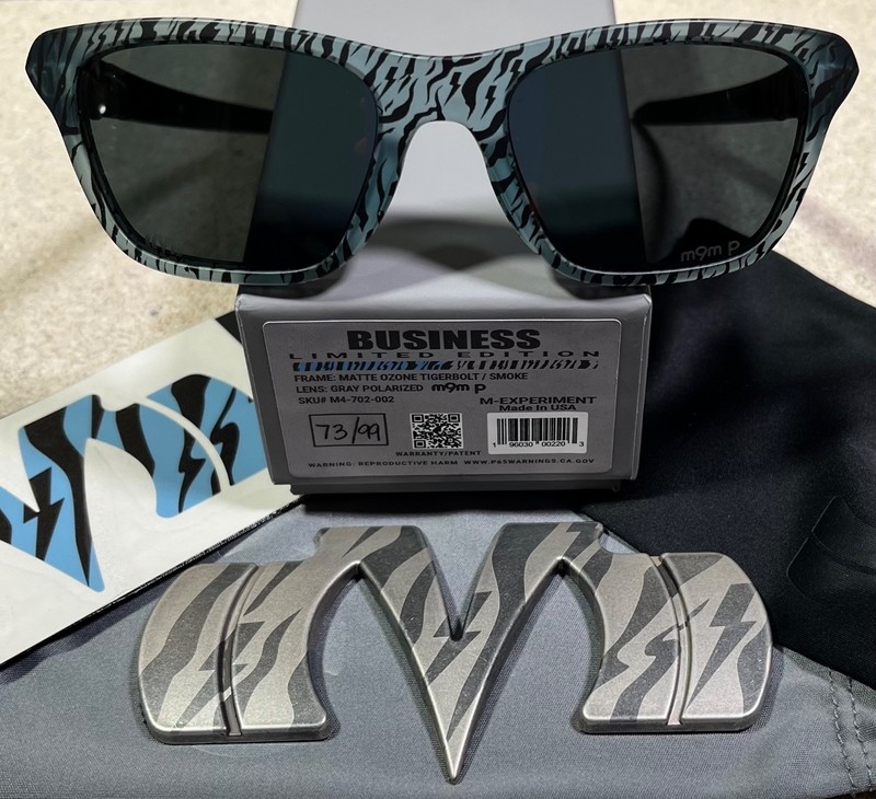 M EXPERIMENT BUSINESS MATTE OZONE TIGERBOLT SMOKE POLARIZED LIMITED 73 OF 99 NEW