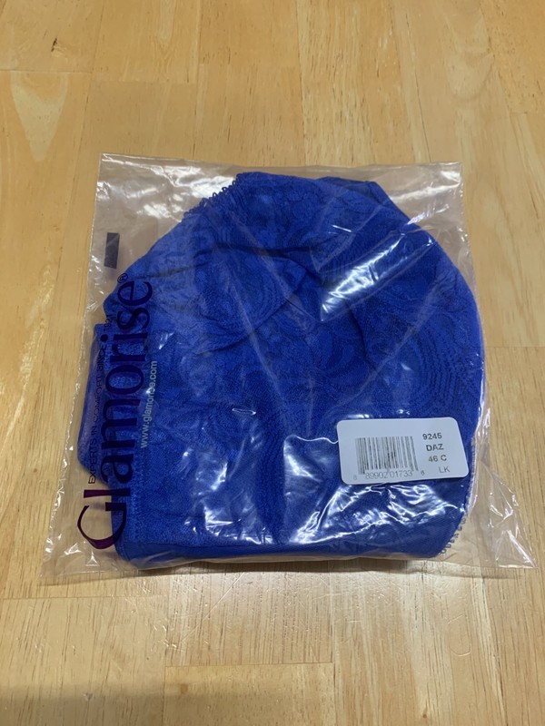 Rare Dazzling Blue! WONDERWIRE Bra 46C Sheer Stretch Lace (EASY FRONT-CLOSE) New