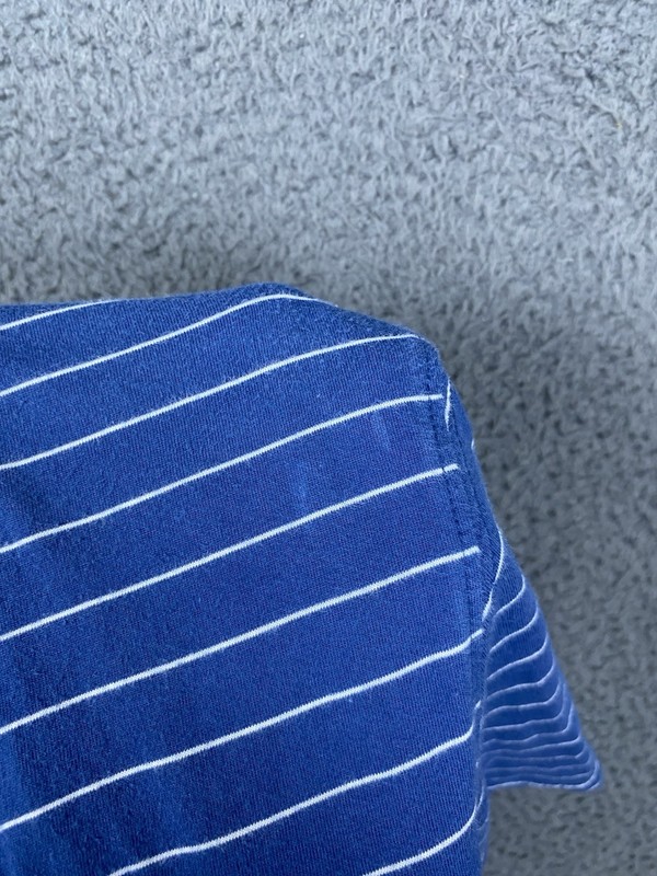 Relwen Jersey Stripe Polo Mens Large Blue Lightweight Durable gallery