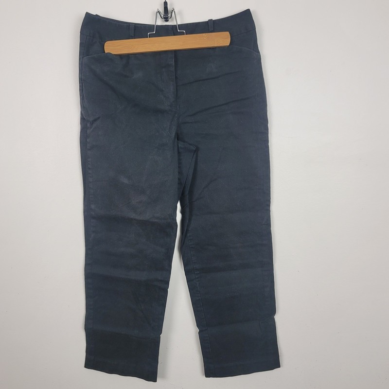 Talbots Faded Black Hook&Eye Button Zip Stretch Women’s Pants Size 8