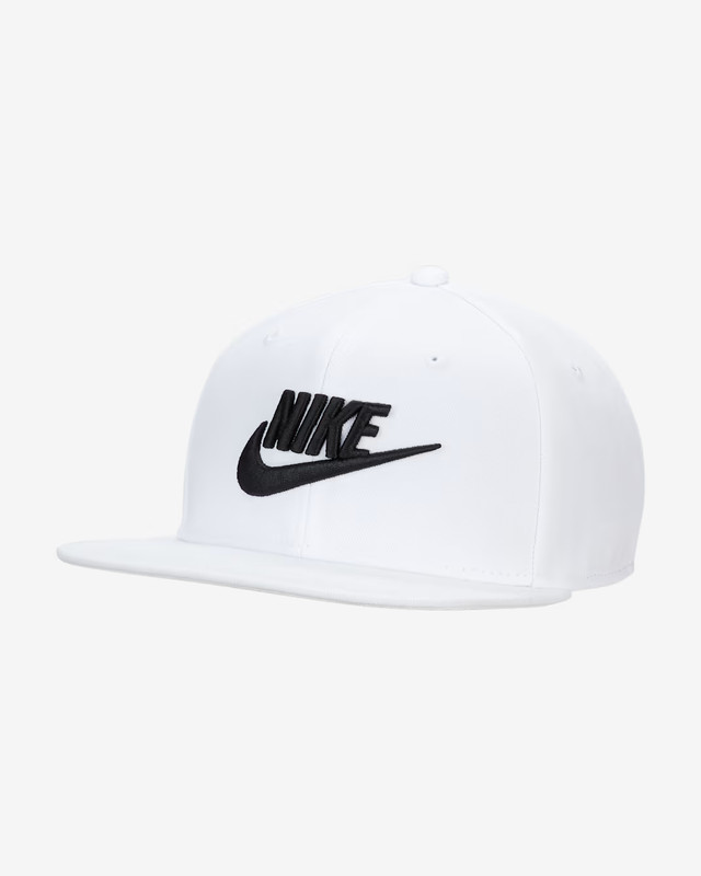 Nike Dri-FIT Pro Cap Structured Futura Unisex Hat White Size S/M FB5380-100 New