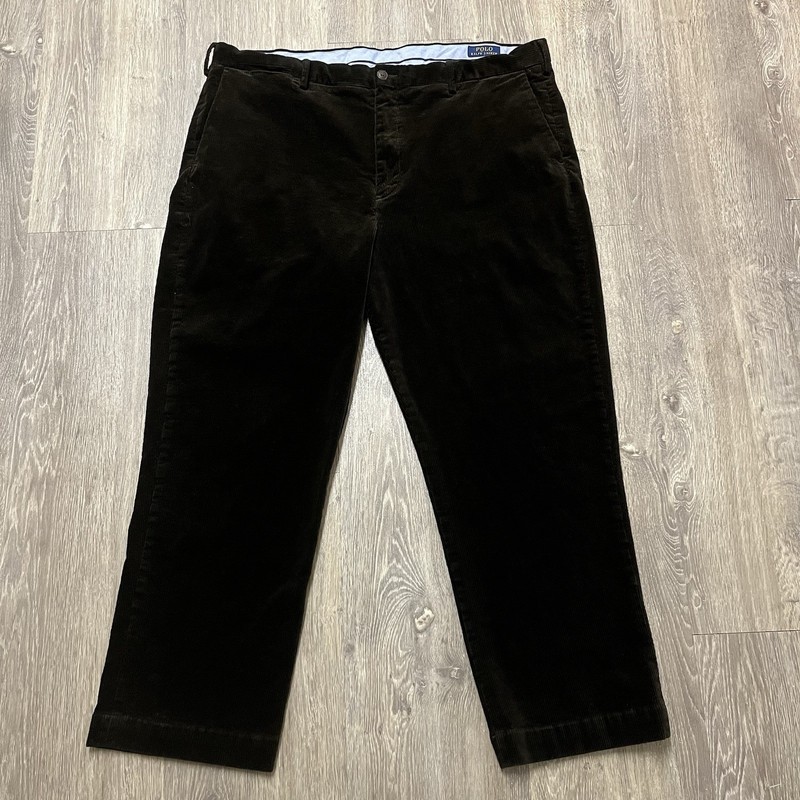 Polo Ralph Lauren Corduroy Trousers Stretch Classic Relaxed Fit Brown 42W x 30L