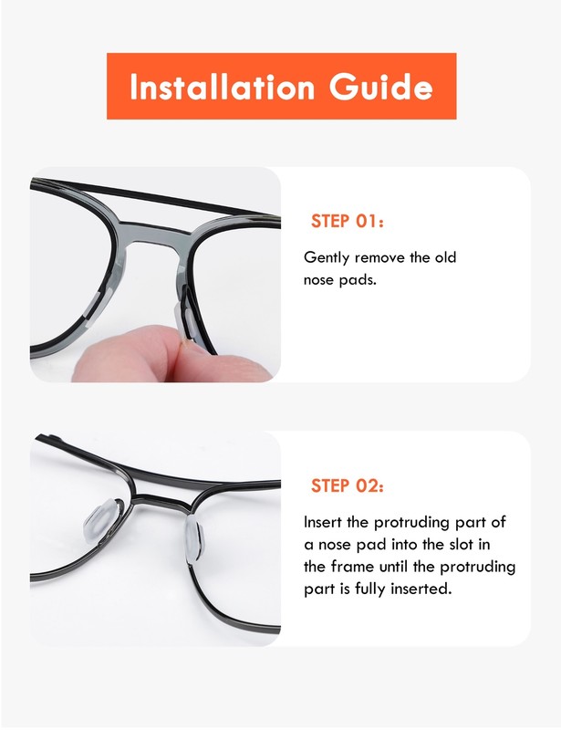 Silicone Replacement Crystal Clear Nose Piece For-Maui Jim Black Coral gallery