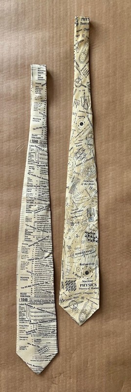 2 Museum Artifacts all Silk Men’s Neck Ties Scientist Accountant