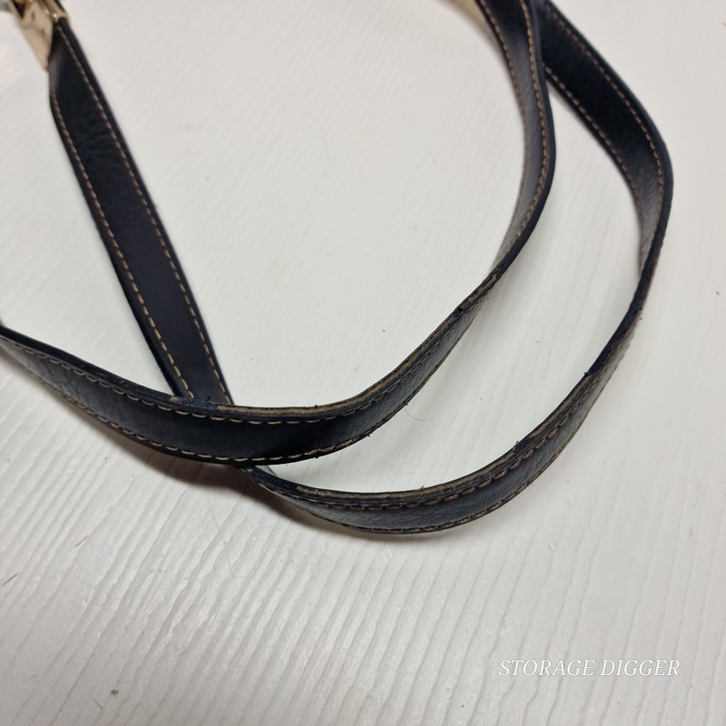 Liz Claiborne Women's Everyday Black Shoulder Bag, Brown Stitching, #LC-1441-P gallery