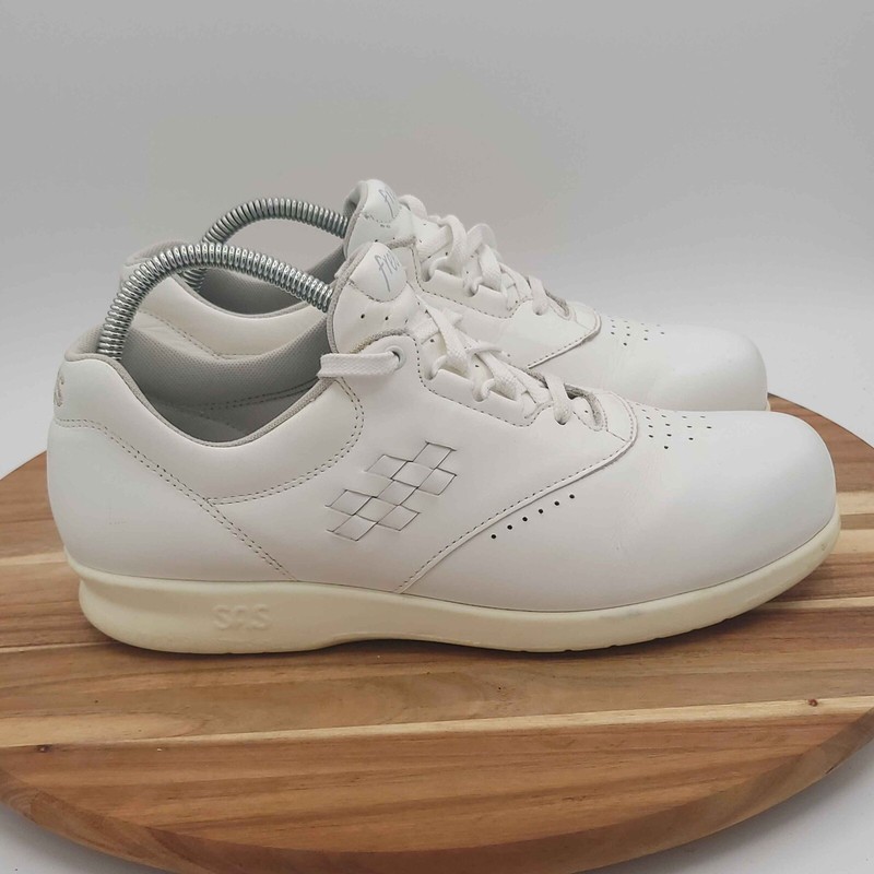 SAS Free Time Womens Size 9 Narrow White Leather Walking Orthopedic Tripad Shoes