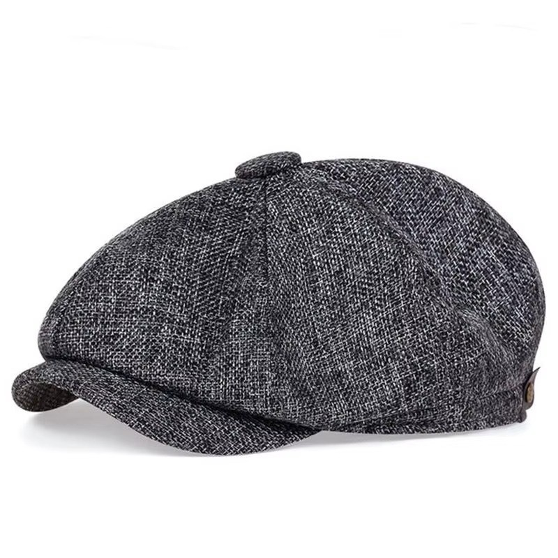 Newsboy Hat Flat Cap Driver Herringbone Tweed Plain Wool Baker Boy Classic Golf gallery