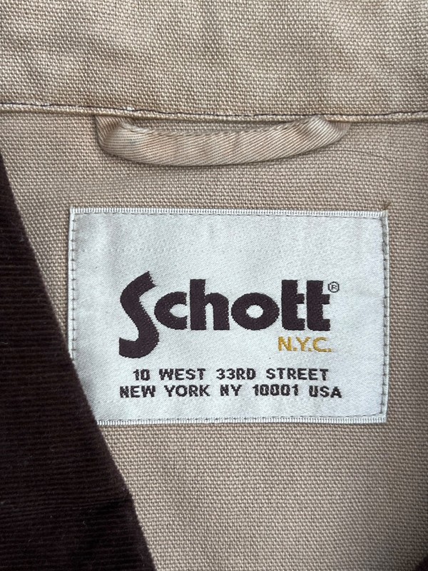 Schott N.Y.C. Corduroy-Collar Canvas Bomber Jacket (SMS Sample) - Large gallery