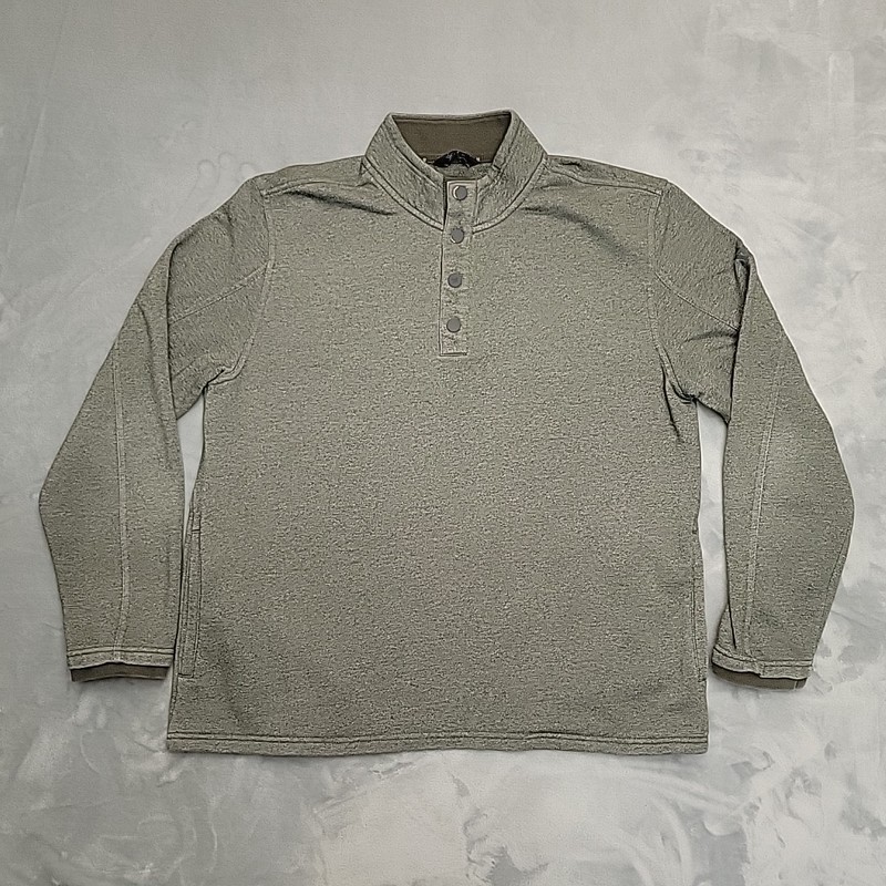 Vortex Pullover Mens XL Gray Snap Fleece Sweatshirt Outdoor Hunting Layer