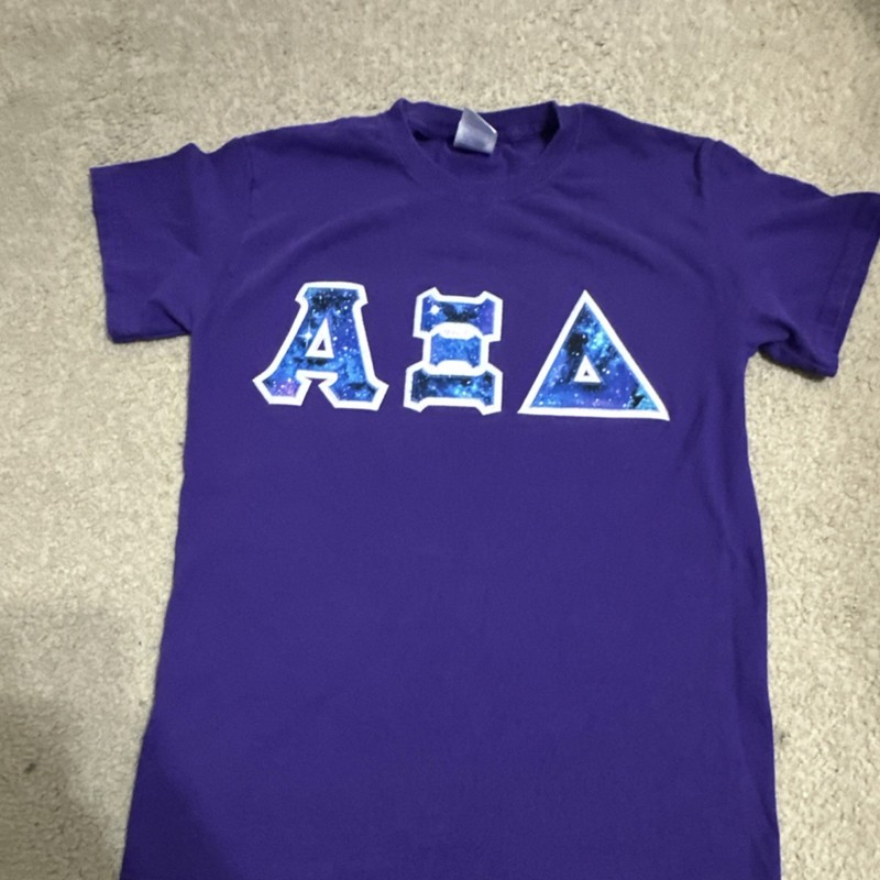 Alpha Xi Delta Greek Letter T Shirt | AXID Galaxy Greek Letter T Shirt