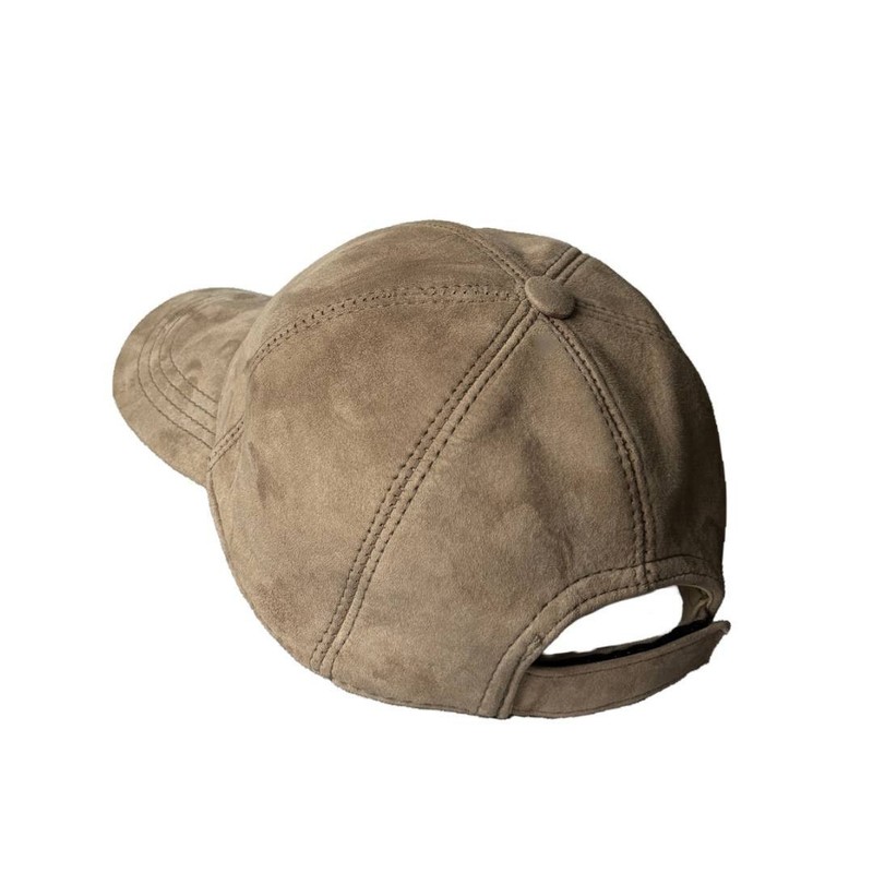 2 Pack Genuine Suede Lambskin Leather Baseball Cap Sports Visor Hat gallery
