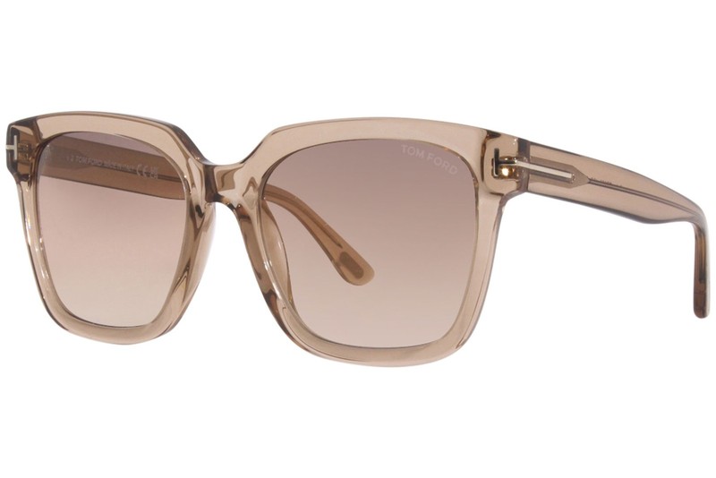 Tom Ford Selby TF952 45G Sunglasses Women’s Rose Champagne/Sand/Gold Mirror 55mm
