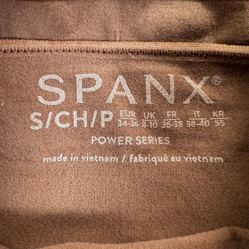 Spanx Shapewear Shorts Womens Small Brown High Waisted Power Series Slimming gallery