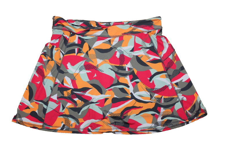 NEW Dona Jo DonaJo Women Athletic Multicolor Abstract Skort Skirt Size 1 SMALL