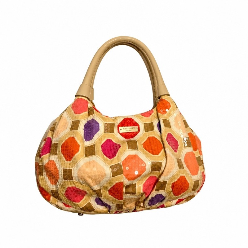 Kate Sade Multicolored Polka Dot Sequined Hobo Bag