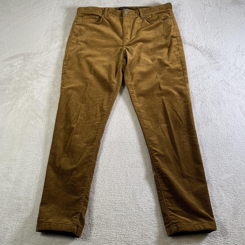 Banana Republic Pants Mens 32×28 Brown Corduroy Relaxed 5 Pocket Stretch Casual
