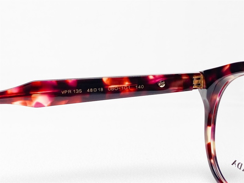 NEW Prada VPR13S UBO-1O1 Women's Eyeglasses Frames Brown/Violet Havana 48/18~140 gallery