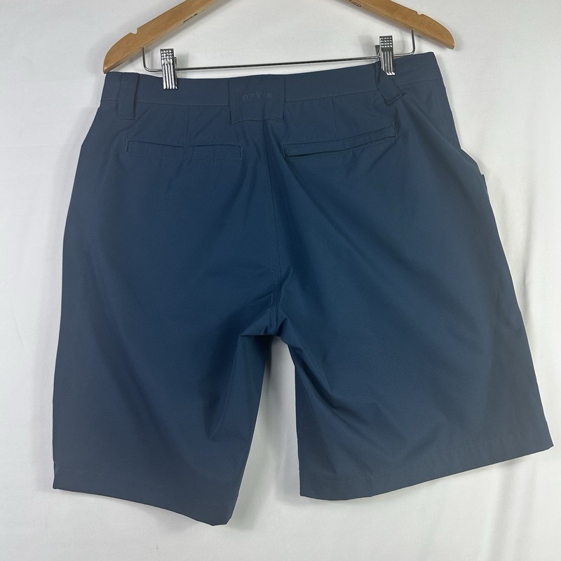 Orvis Tech Short Men's Blue Stretch Chino Shorts Breathable Pockets 9in gallery