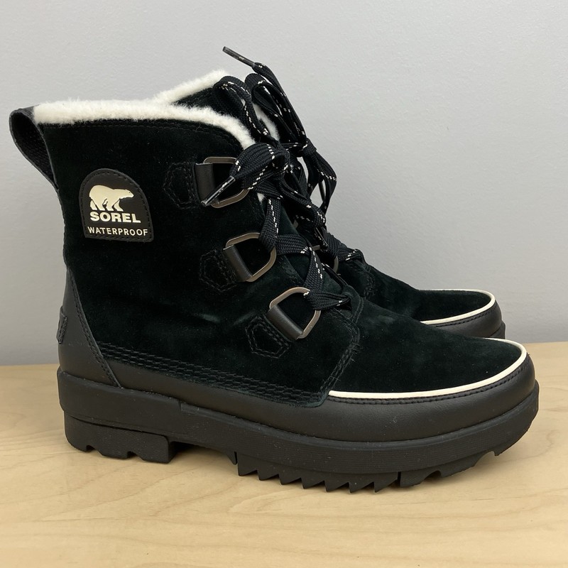 Sorel Women’s Size 9.5 Tivoli IV Black Suede Waterproof Winter Snow Boots Lined