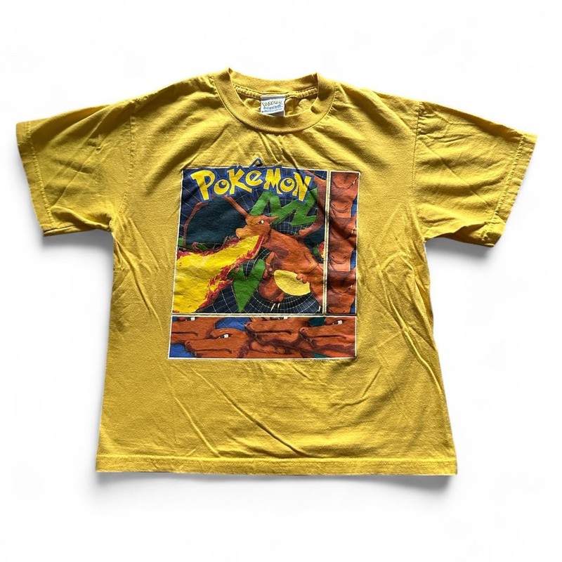 VTG POKEMON CHARIZARD SIZE XS YOUTH L T SHIRT 2002 VIDEO GAME CARD GAMEBOY TEE