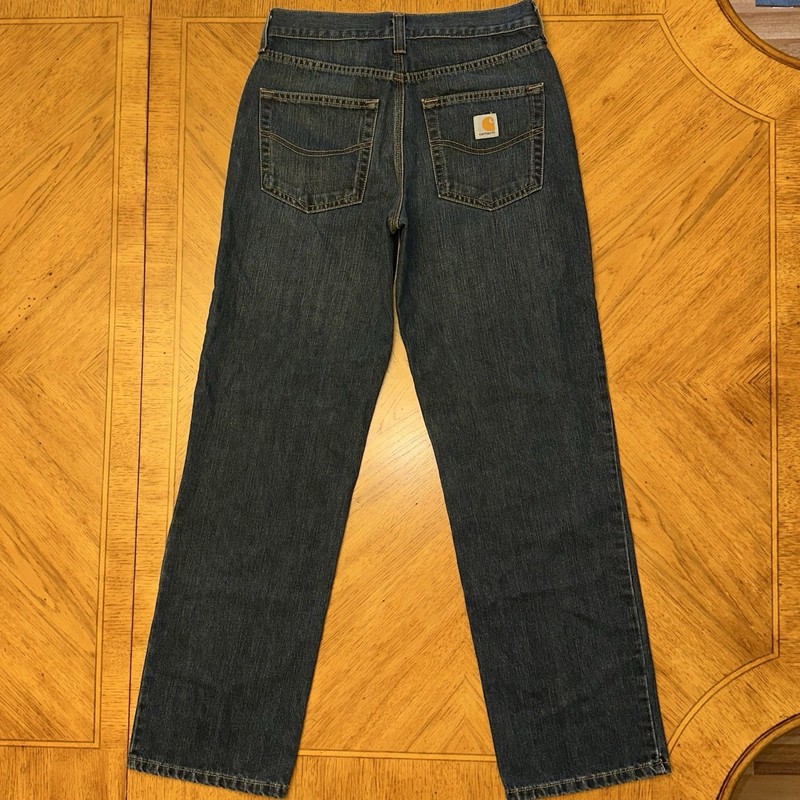 Carhartt Jeans Mens Sz 30×32 Blue Denim Holter Relaxed Fit Work Wear 101483-968