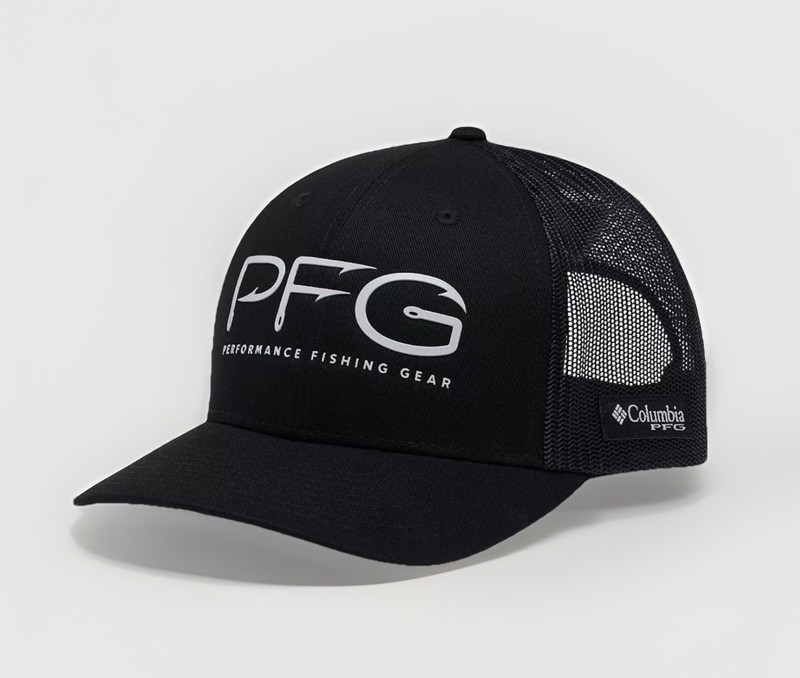 COLUMBIA PFG Hooks Mesh Snapback Ball Cap Hat Black/Silver 1837021-014 O/S