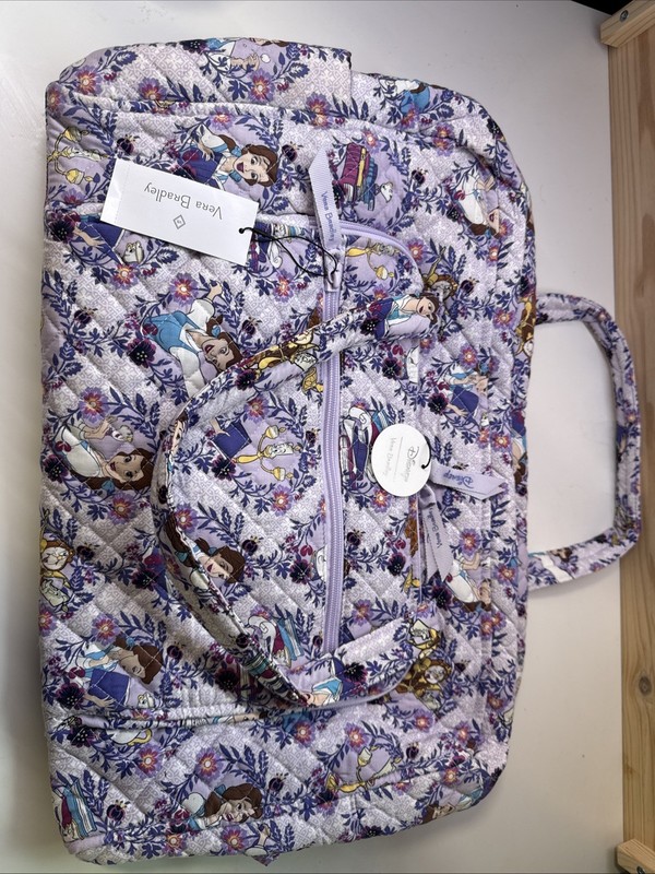 Vera Bradley Disney Belle Floral Beauty & The Beast Weekender NWT