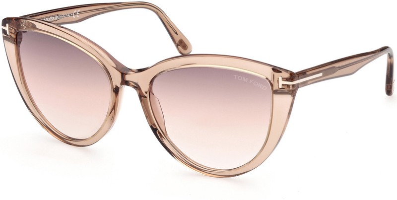 NWT Tom Ford FT0915 45G ISABELLA-02 Shiny Rose Champagne / Gradient Brown 56MM