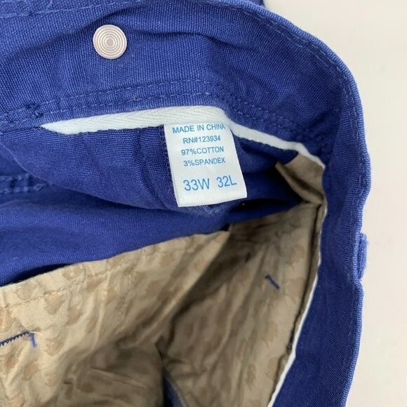 Southern Tide RT-7 navy blue cotton stretch pants trousers men 33W 32L 33 gallery