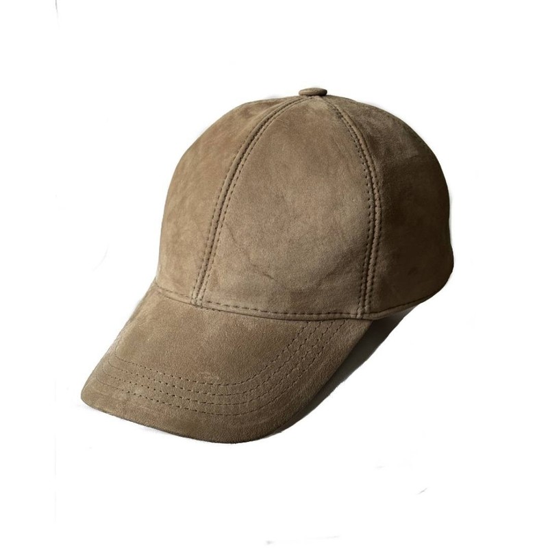 2 Pack Genuine Suede Lambskin Leather Baseball Cap Sports Visor Hat gallery