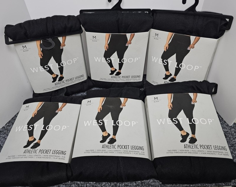 6X WEST LOOP Everyday Legging Regular Rise Tag-free Classic Fit BLACK – MEDIUM