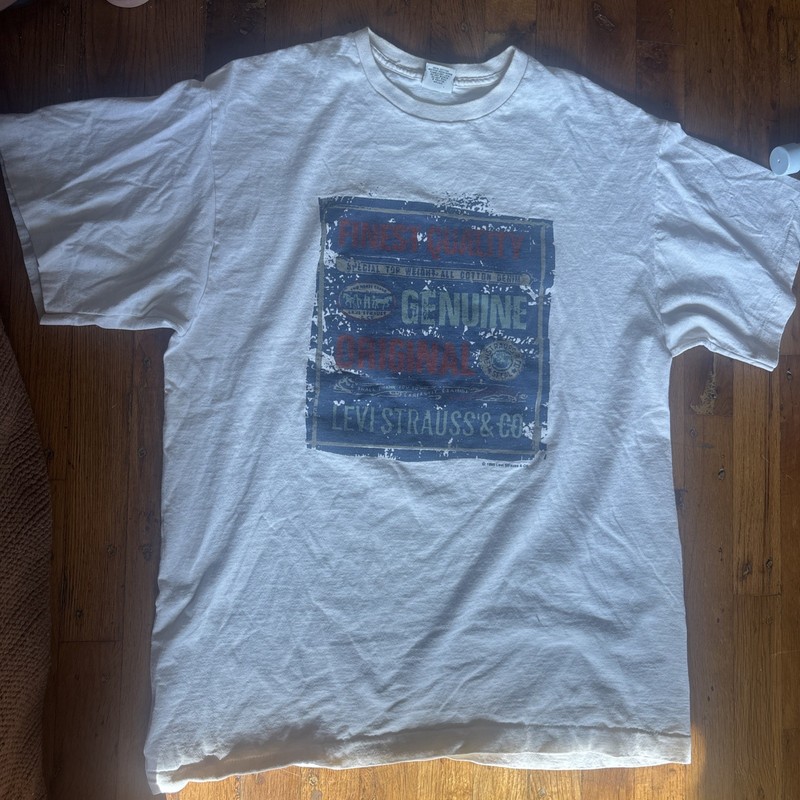 90s Rare Vintage 1995 Levi’s Strauss & Co. Shirt Size LSingle Stitch USA