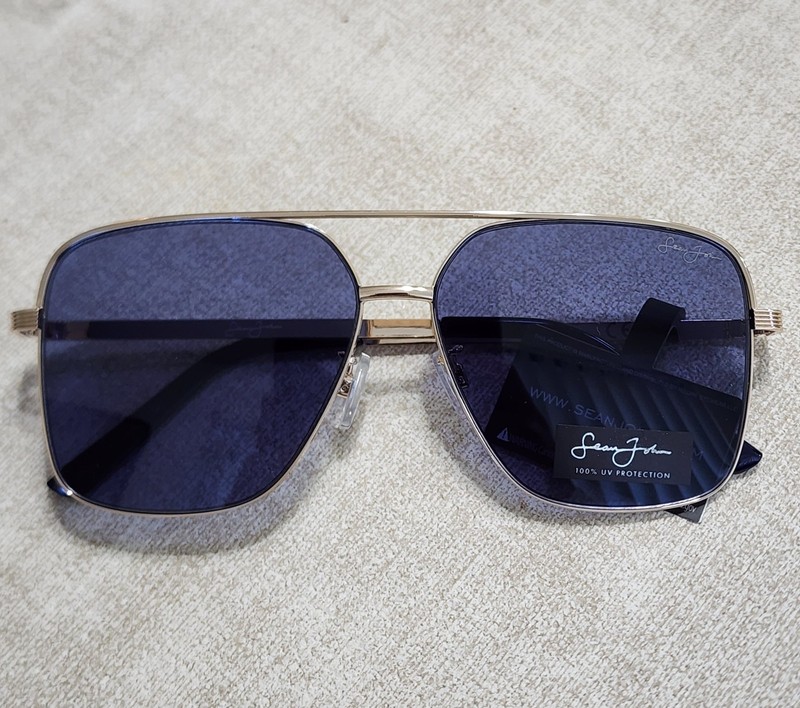 SEAN JOHN SJS3017CE SUNGLASSES 700 MENS PILOT 0-0-0 GOLD FULL-RIM METAL
