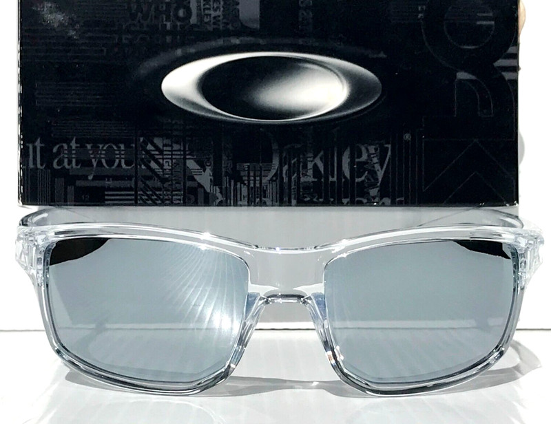 NEW Oakley GIBSTON Polished Clear POLARIZED Galaxy Chrome Lens Sunglass 9449 gallery