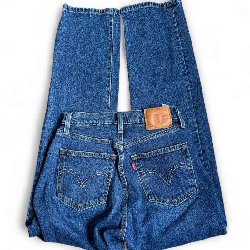 Levi’s 501 Curve blue jeans Button Fly High Rise Straight Leg