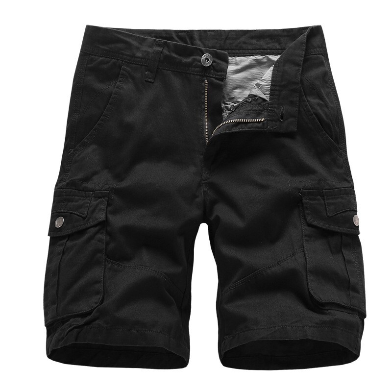Men's Casual Chino Cargo Shorts Pants Solid Multi Pockets Workwear Trousers gallery