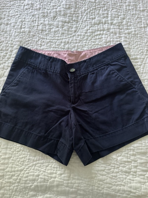 Lilly Pulitzer Callahan Chino Shorts Navy Blue Cotton Size 4