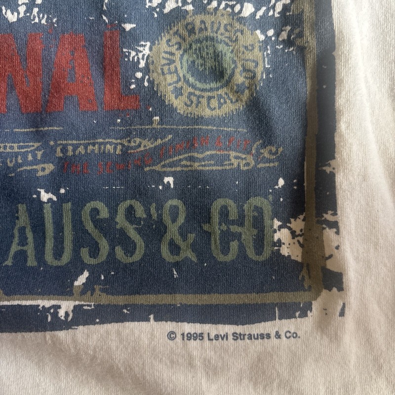 90s Rare Vintage 1995 Levi's Strauss & Co. Shirt Size LSingle Stitch USA gallery