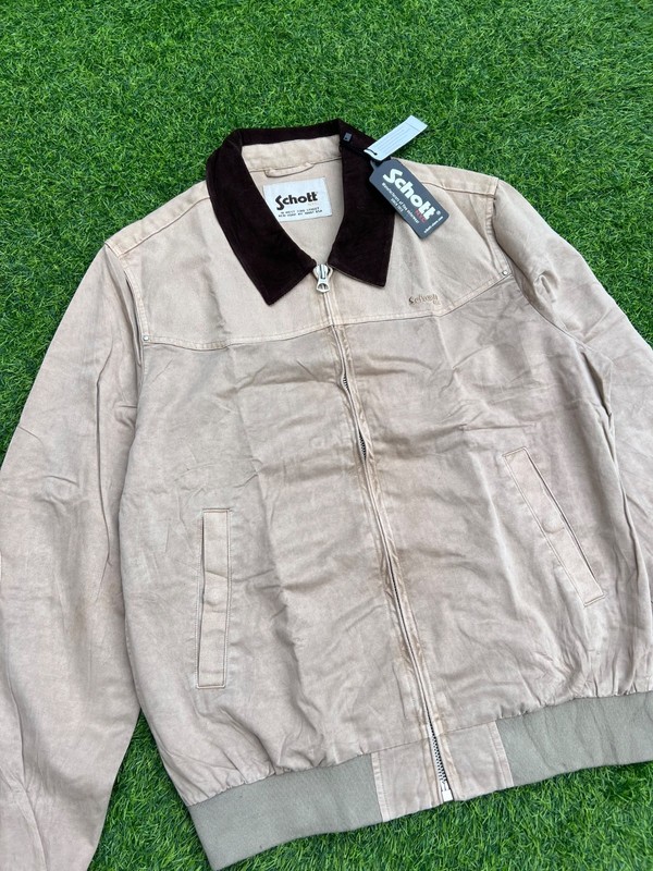 Schott N.Y.C. Corduroy-Collar Canvas Bomber Jacket (SMS Sample) - Large gallery