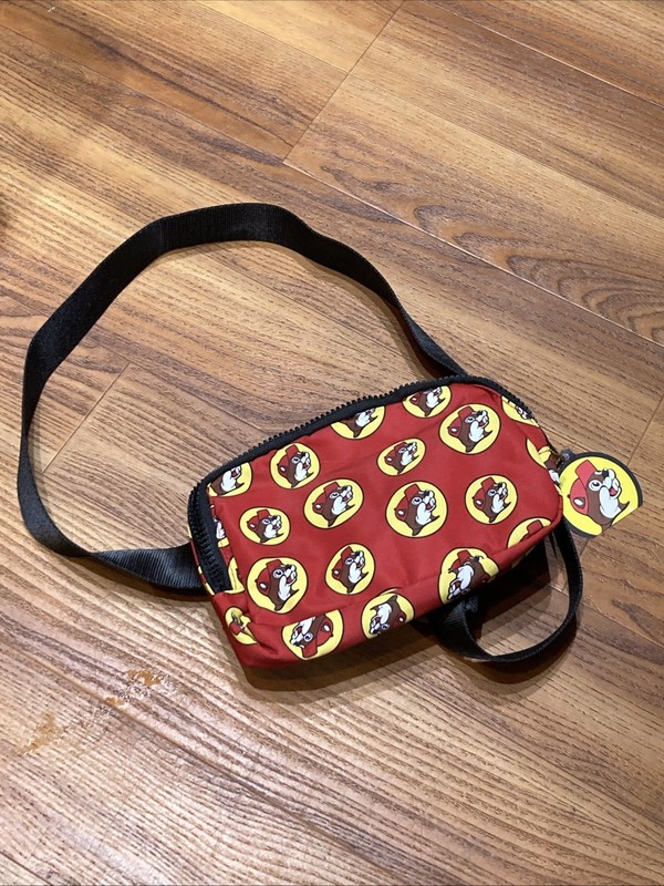 Buc-ees Red Fanny Pack Belt Bag with Buck Beaver Logo Adjustable Strap