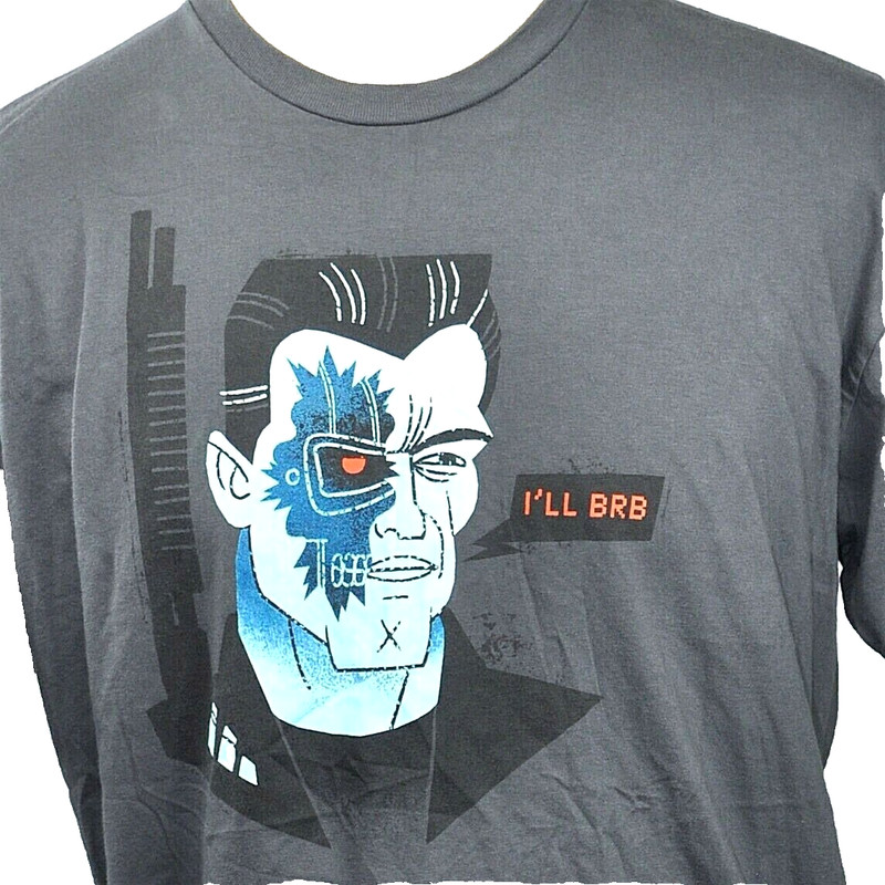 The Terminator Textinator Mens T-shirt size XL Text Spoof Woot 2009 BRB SMS