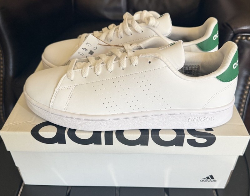 Adidas Advantage Cloud White/Green GZ5300 Men’s Athletic Casual Shoes – Size 9.5
