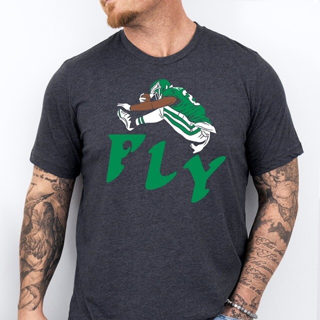 FLY SAQUON | Philadelphia 2025 Football themed Soft Ring Spun Cotton T-Shirt gallery