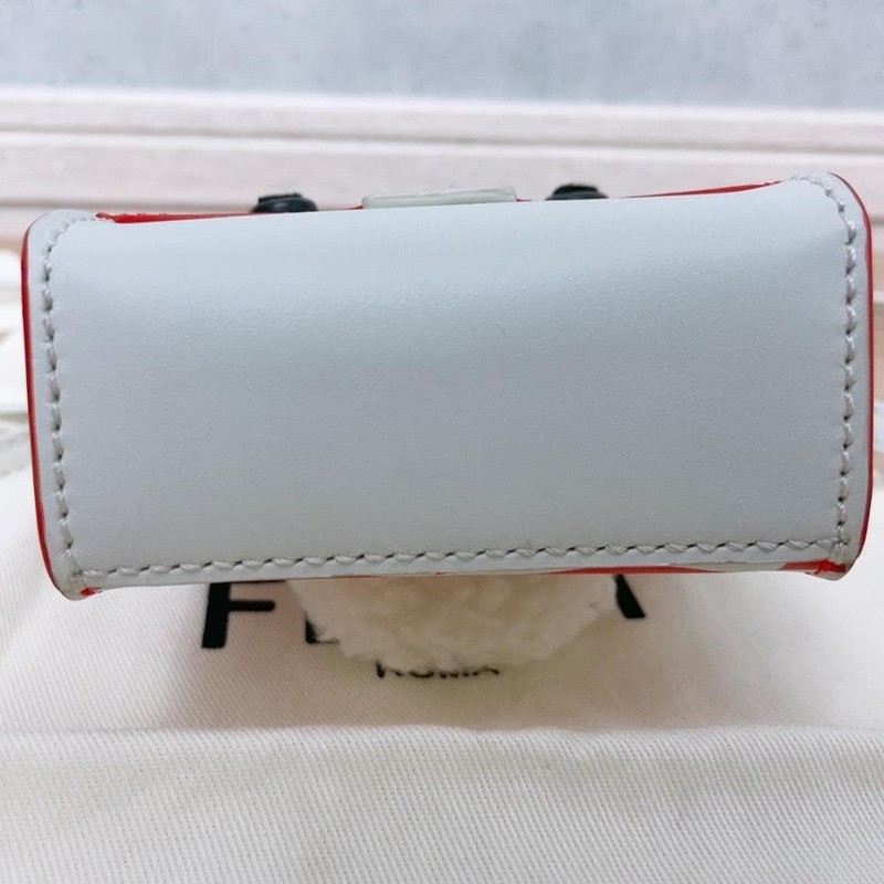 FENDI Marc Jacobs Mini Bustina Bunny Bag Red White Leather gallery
