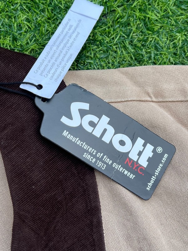 Schott N.Y.C. Corduroy-Collar Canvas Bomber Jacket (SMS Sample) - Large gallery