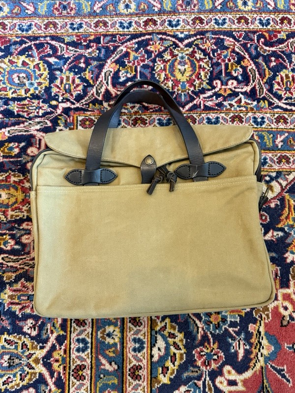 FILSON Laptop Bag TAN Shoulder bag USED brief case