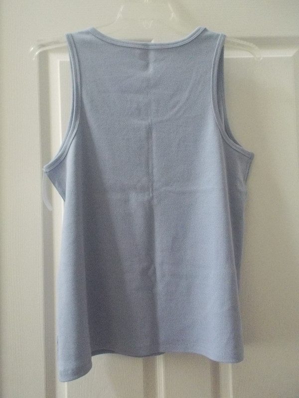 NWT TERRA & SKY Iris Blue Scoop Neck Sleeveless Ribbed Tank Top Sz 3X (24/26) gallery