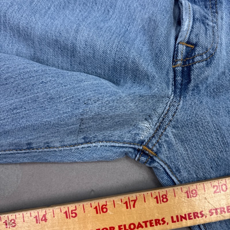 Levis 501 Jeans Mens 30x30 Blue Button Fly Pants Straight Repaired (Tag29x32) gallery