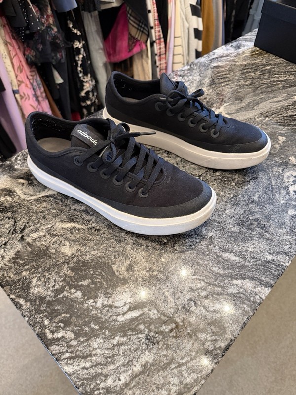 Allbirds Mens Shoes Black Canvas Piper 2 Sneakers CP2 Size 10